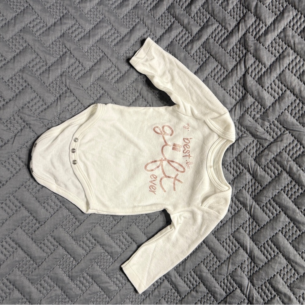 Chick Pea “Best Gift Ever” Soft White Infant Bodysuit